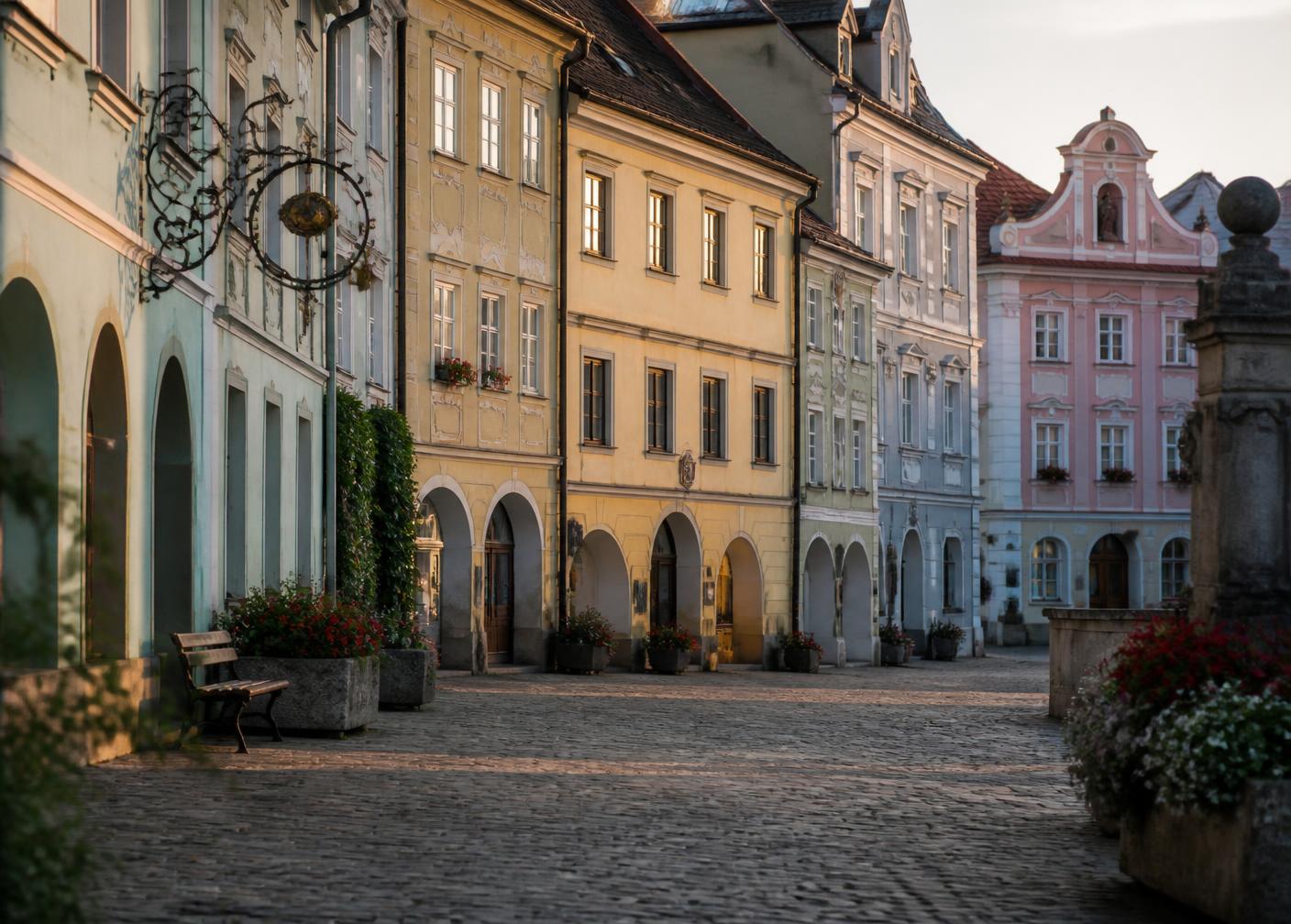 Historic Czech town square visited on a Walkie Talkie day trip from Prague